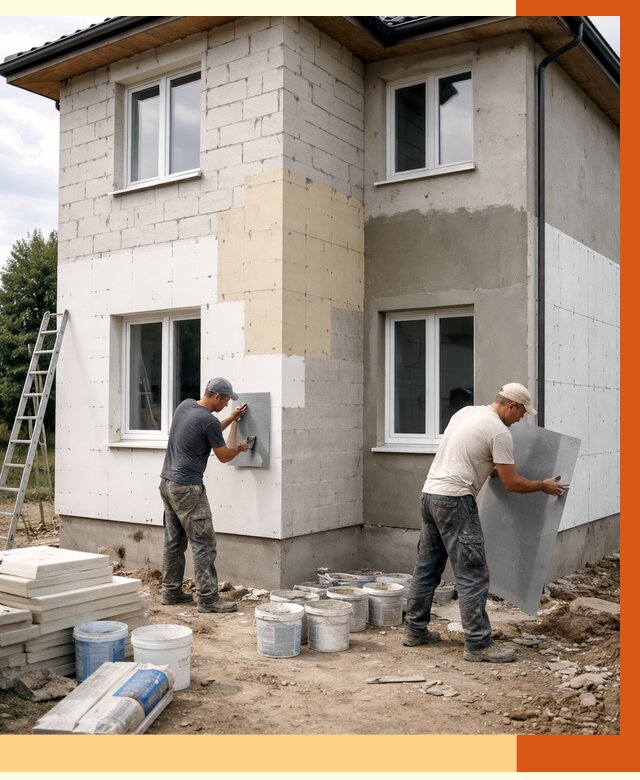 Утепление дома из газобетона в Аксае от 4266 руб./м² — заказать у ТепломастерАкс